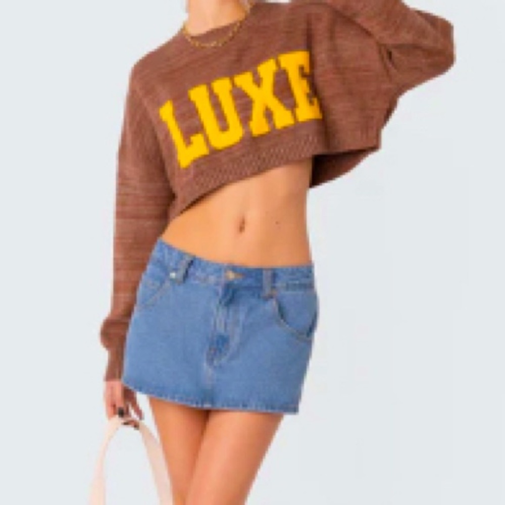 Edikted Luxe cropped sweater